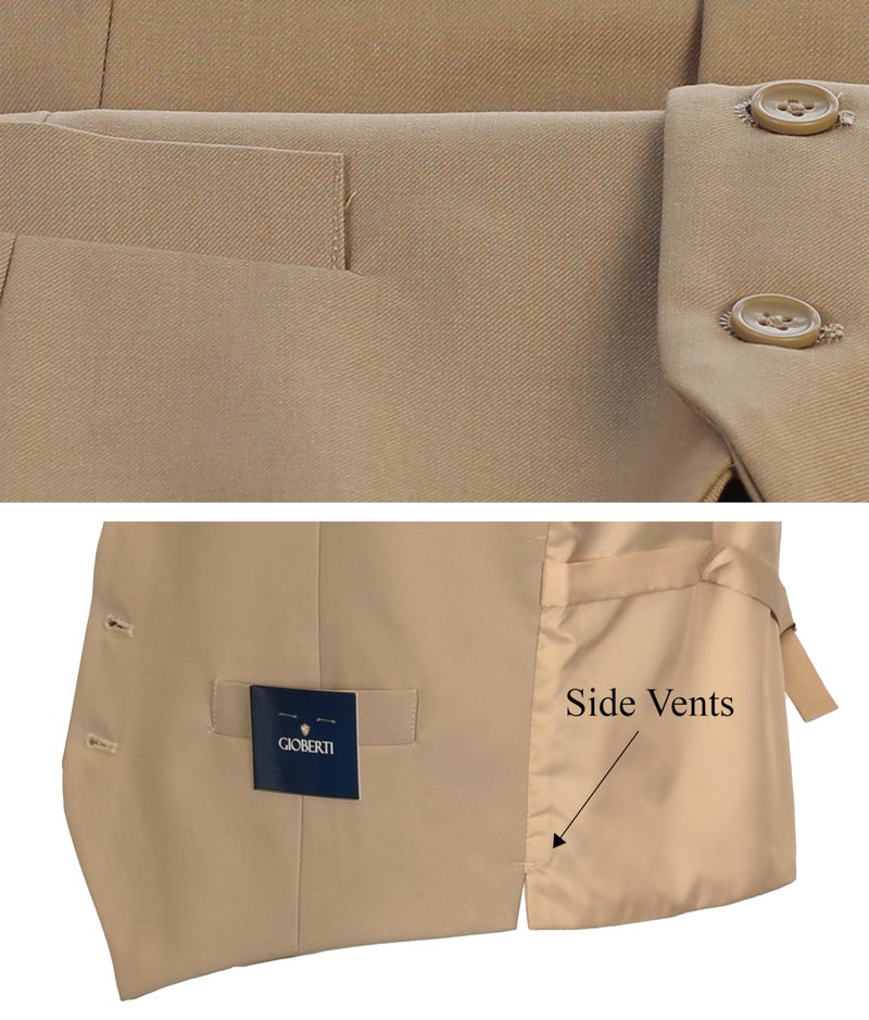 Gioberti Mens Formal Suit Vest, Khaki, X-Large - Image 4